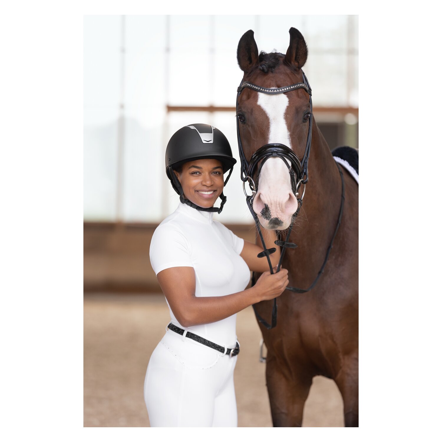 Cheval de Luxe Grip-Vollbesatz-Reithose - white