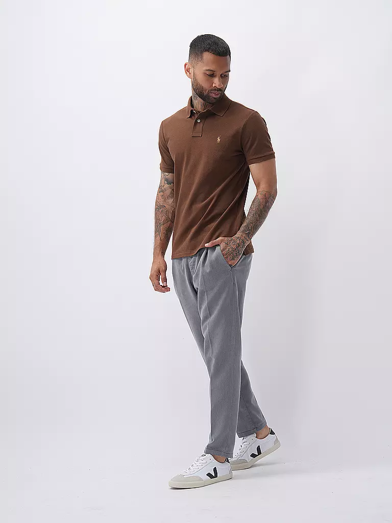 POLO RALPH LAUREN Poloshirt Custom Slim Fit braun