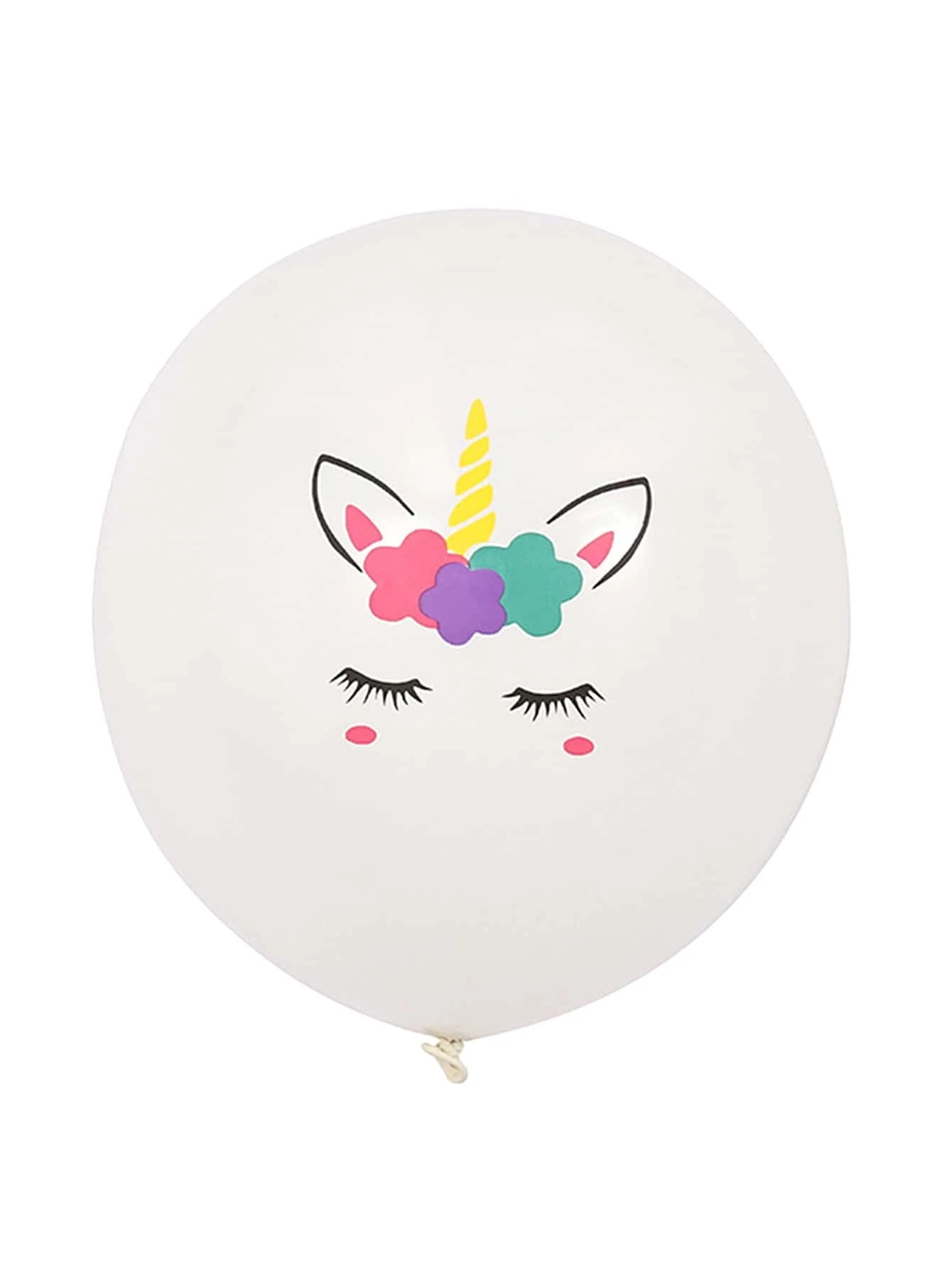 (9-tlg. Set) Zahlen Ballon Kinder Geburtstags Party Luftballon Folienballon - Zahl 4 / Einhorn