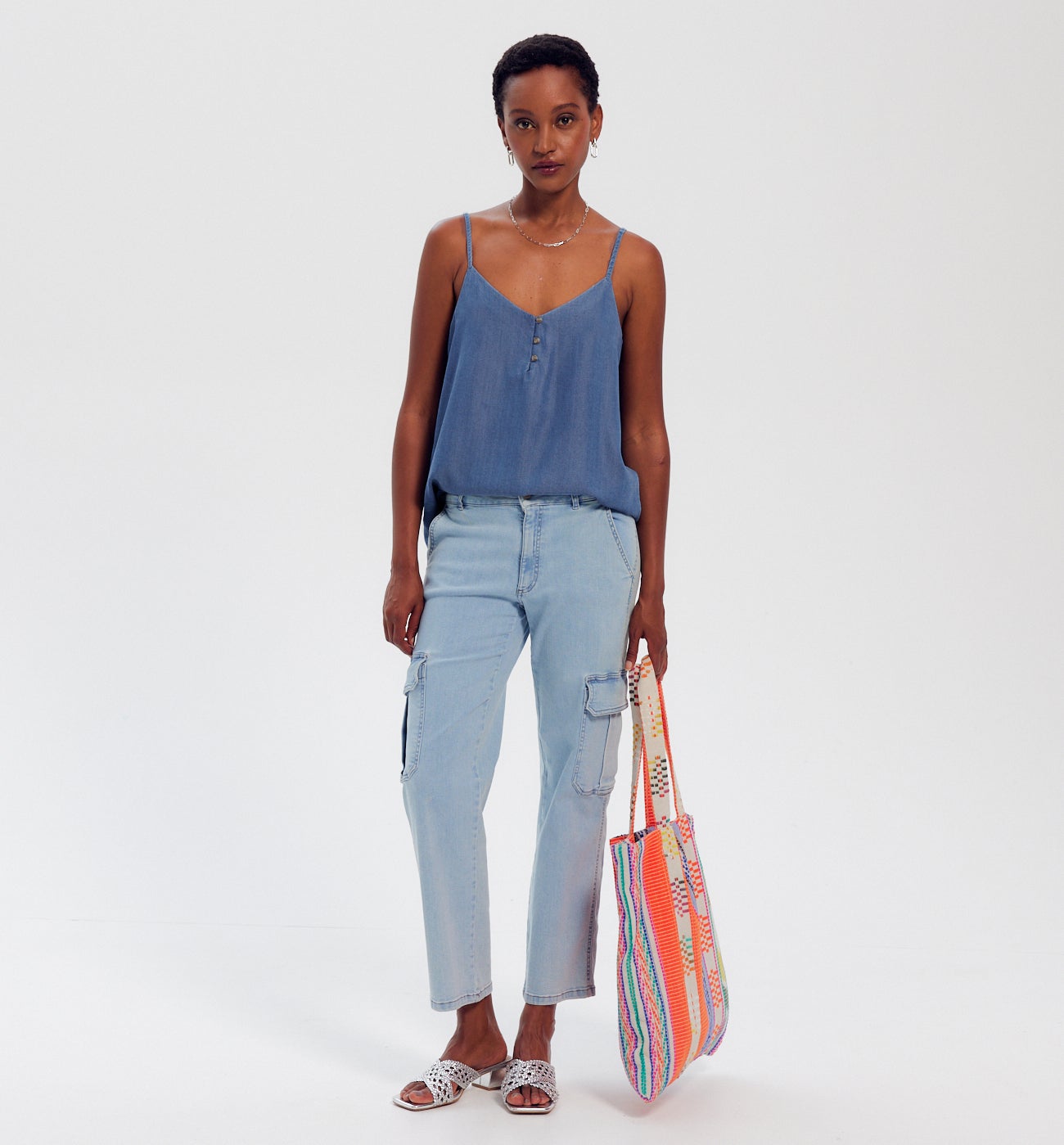 Top en lyocell Femme - Jean moyen
