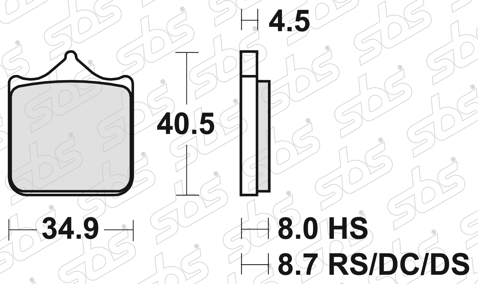 SBS - Plaquettes de frein 870 SP