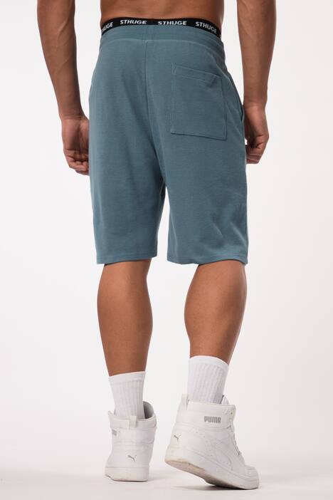STHUGE Bermuda, Elastikbund, Relaxed Fit, Waffelstruktur, bis 8 XL, aschblau | Ulla Popken