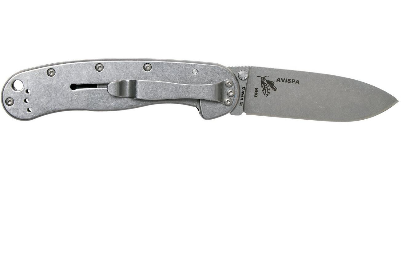 ESEE Avispa zakmes, stonewashed D2 blade, Black handle BRK1302