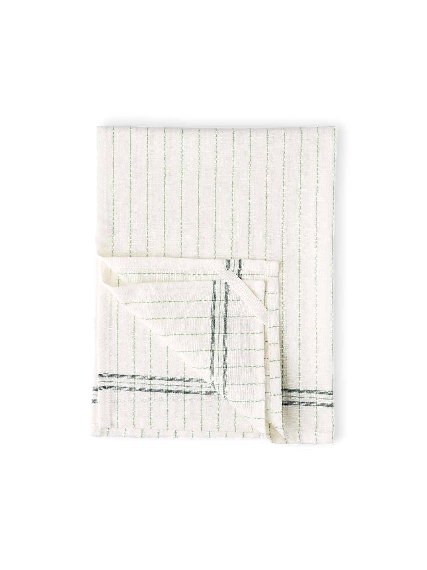 Viskestykke | Bomuld. 50 x 70 cm.  | Moss Green, Off White