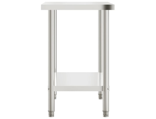 VIDAXL - Mobilier de cuisine Table de travail de cuisine 110x55x85 cm acier inoxydable