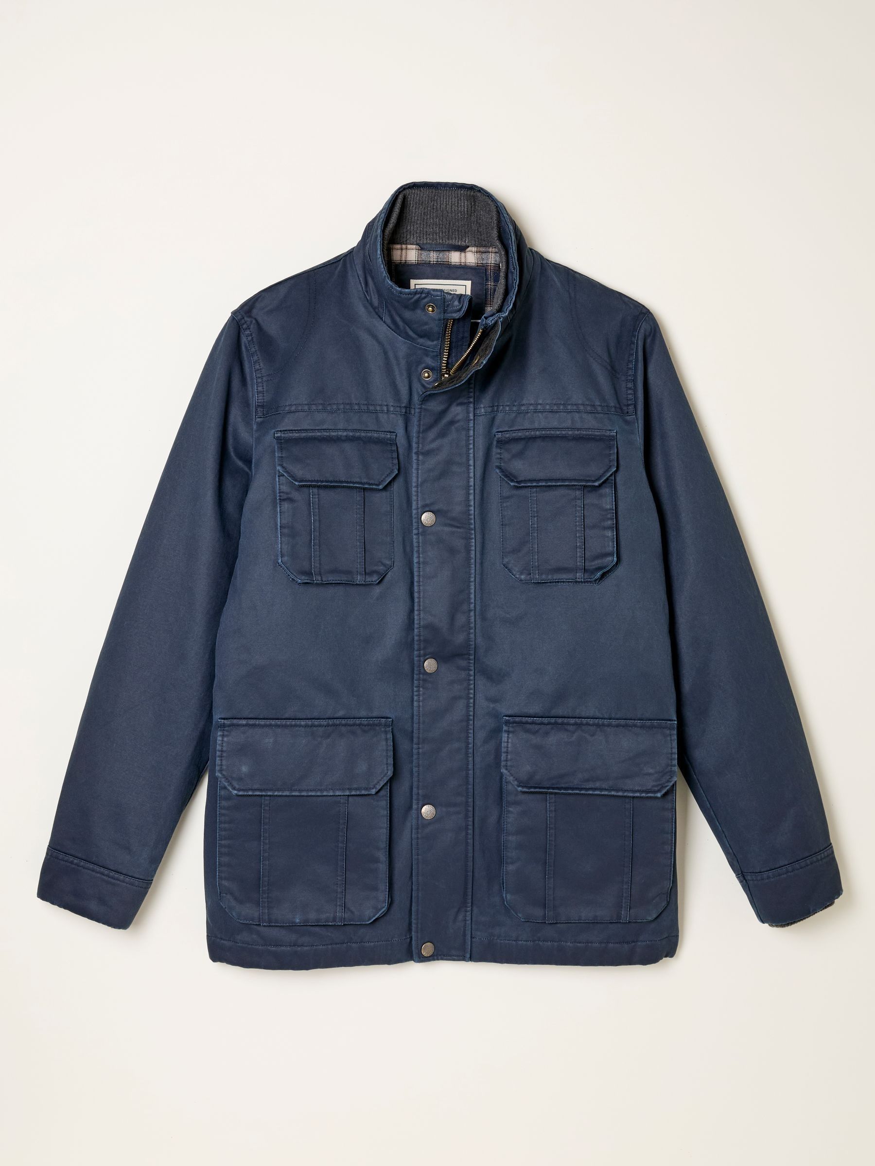 Marineblauw - FatFace Flap Pocket Jacket