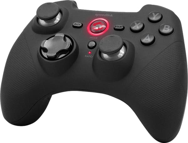 Speedlink Rait Gamepad - Trådløs - PC/PS3/Switch/OLED-gummi Svart