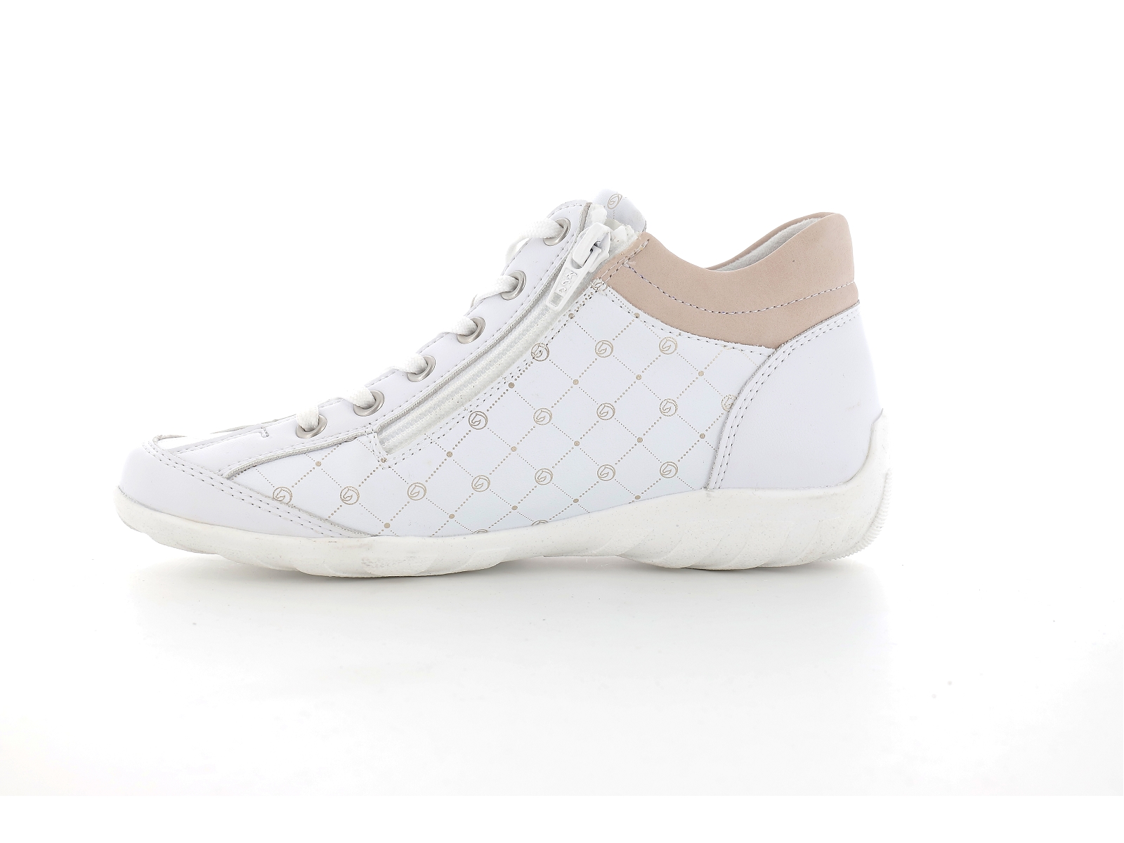 Remonte-R3496 Cuir Blanc Beige