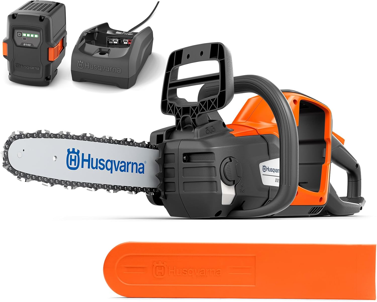 Husqvarna 225i Akku-Kettensäge - Leicht, kabellos, leise, 12″ Schiene, 20 m/s Kettengeschwindigkeit, ideal für Baumschnitt und Gartenpflege (inkl. Akku & Ladegerät)