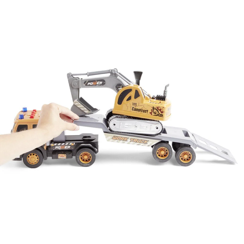 Camion de chantier City Truck sonore lumineux avec pelle chenille L49cm