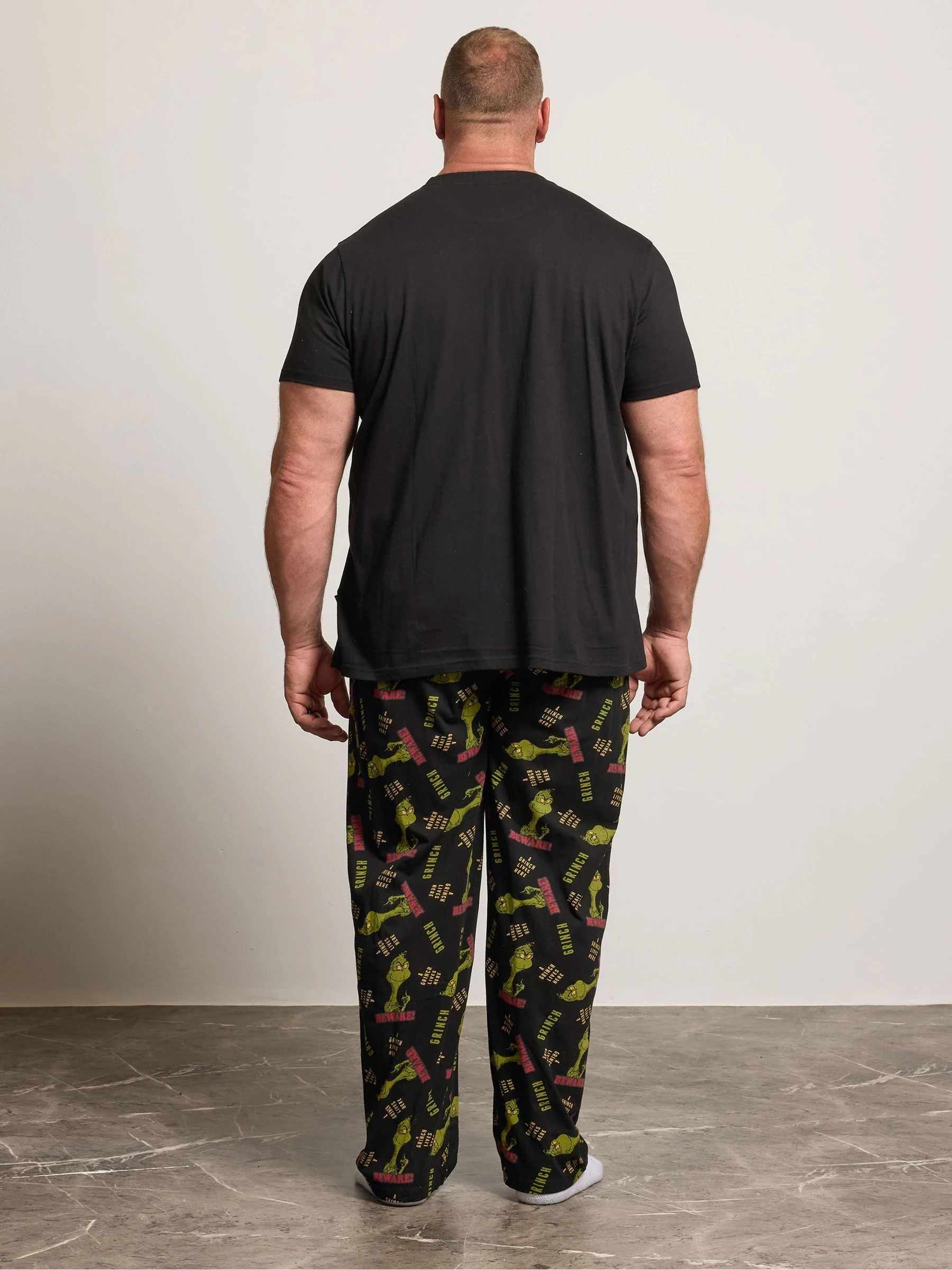 BadRhino Big & Tall Grinch jersey Pyjama's Set