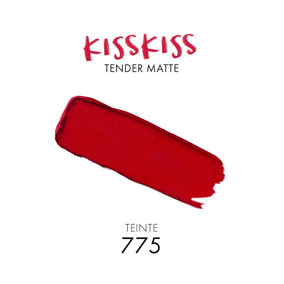 GUERLAIN KissKiss Tender Matte Rouge à Lèvres Mat Lumineux Fin et Fondant Confort 16H