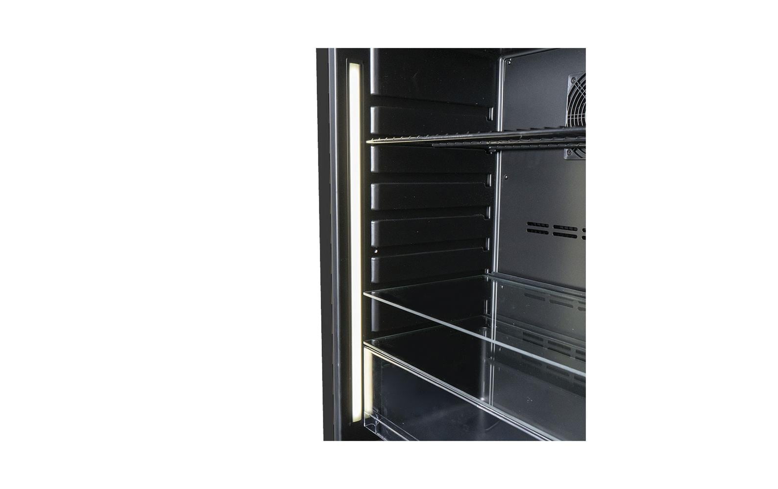 Getränkekühlschrank RKS149 Rechts, Schwarz<br>Retrokühlschrank