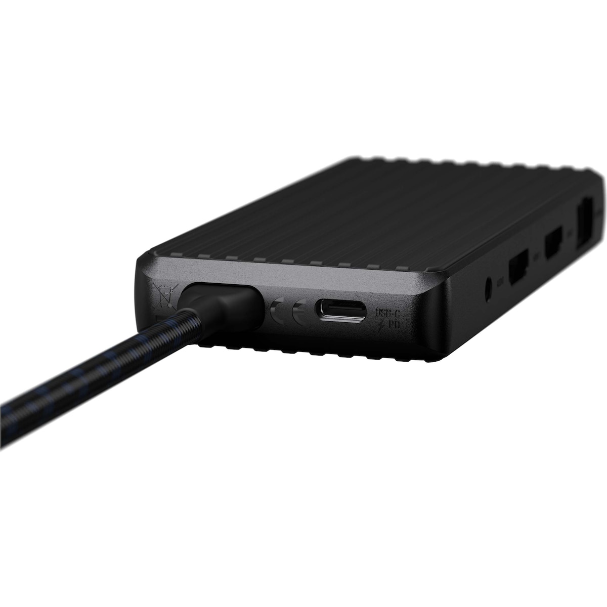 Unisynk 9 port 4K 100W USB-C hub (sort)