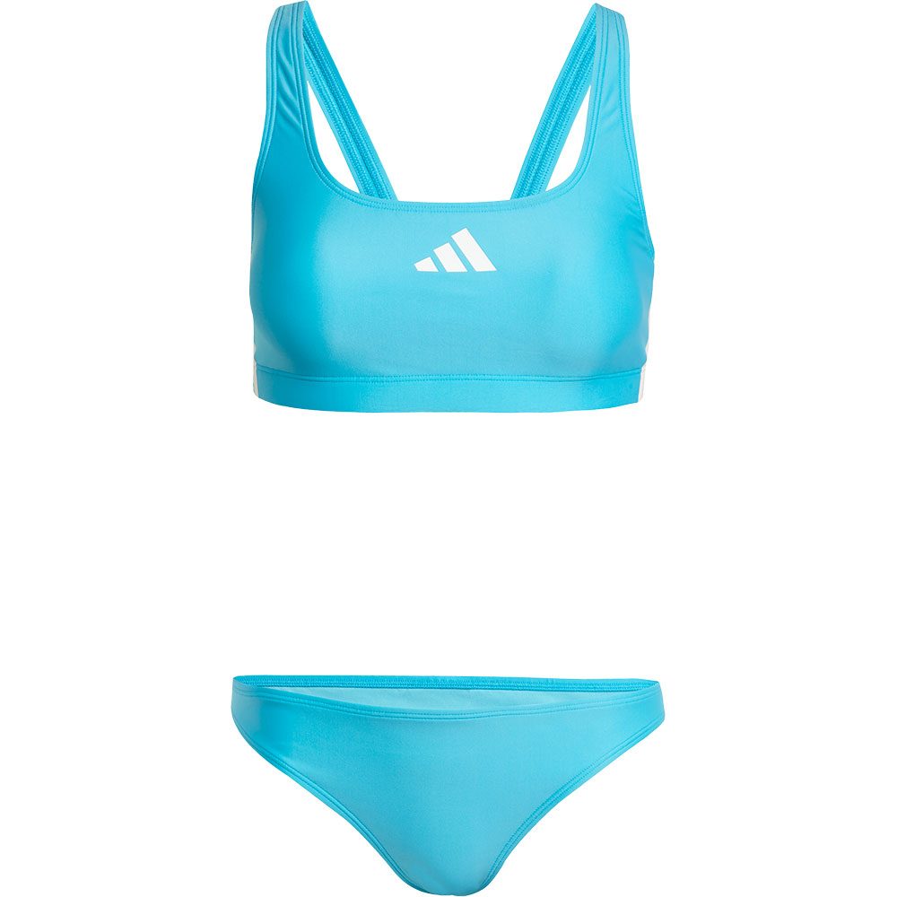 adidas 3-Streifen V-Back Bikini Damen lucid cyan