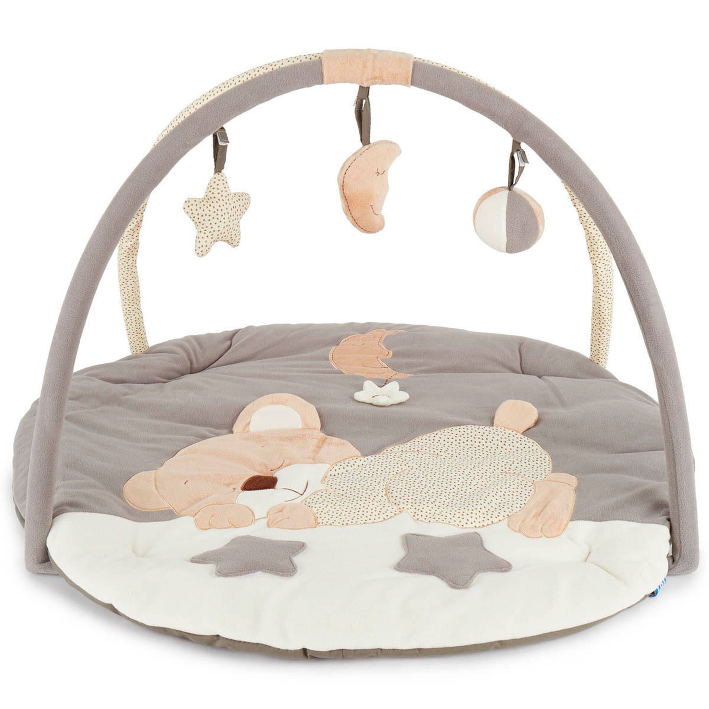 Bieco Krabbeldecke mit Spielbogen Plüsch - ab Geburt Beige