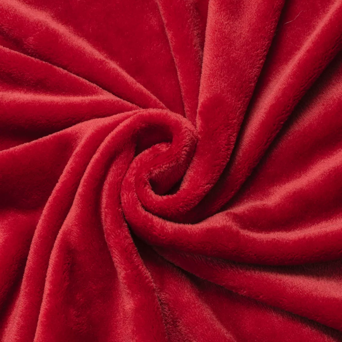 Plaid doux flanelle (220 x 240 cm) Didou Rouge