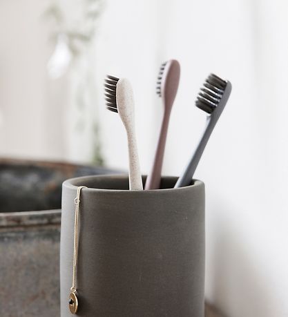 Meraki Zahnbürste - 3er-Pack - Grau/Weiß/Rosa
