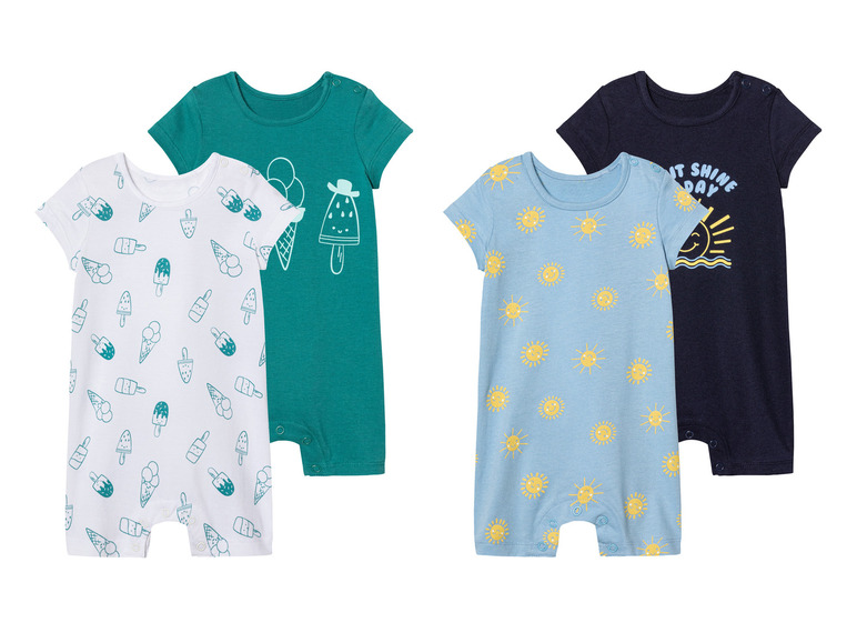 2 baby playsuits