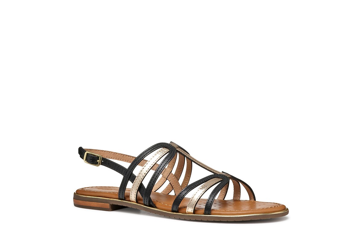 GEOX<br>Sandálias rasteiras de couro Sozy Plus