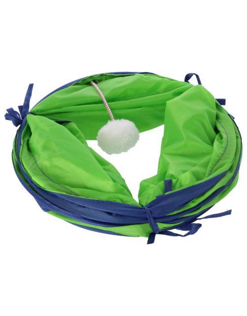 Adori Speeltunnel Voor De Kat - Kattenspeelgoed - 90 x Ø25 cm Groen Groen