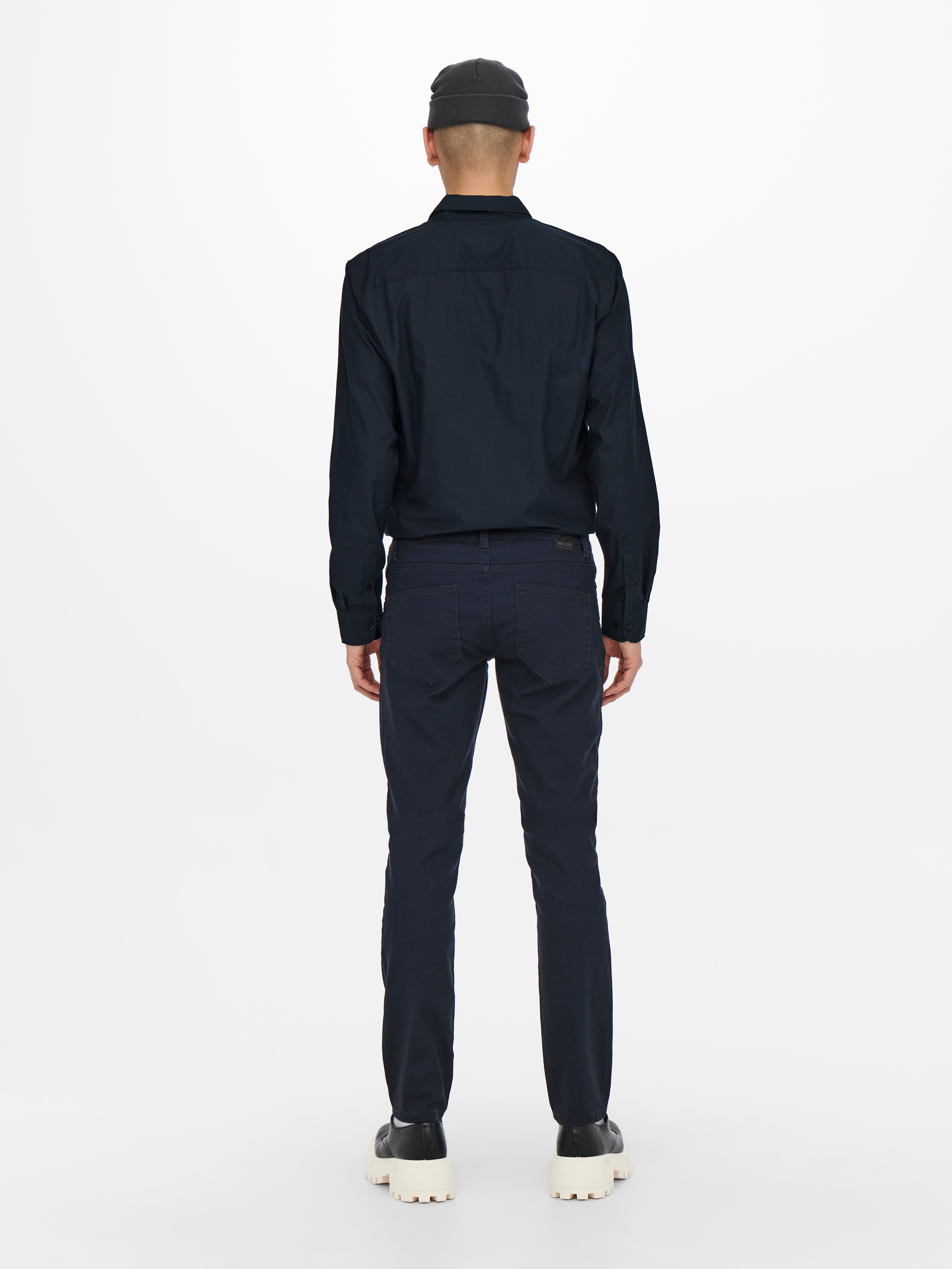 ONSSANE Popelin Hemd Dark Navy
