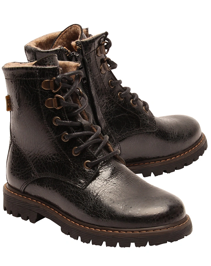 Schnür-Boots DAWN TEX gefüttert in schwarz