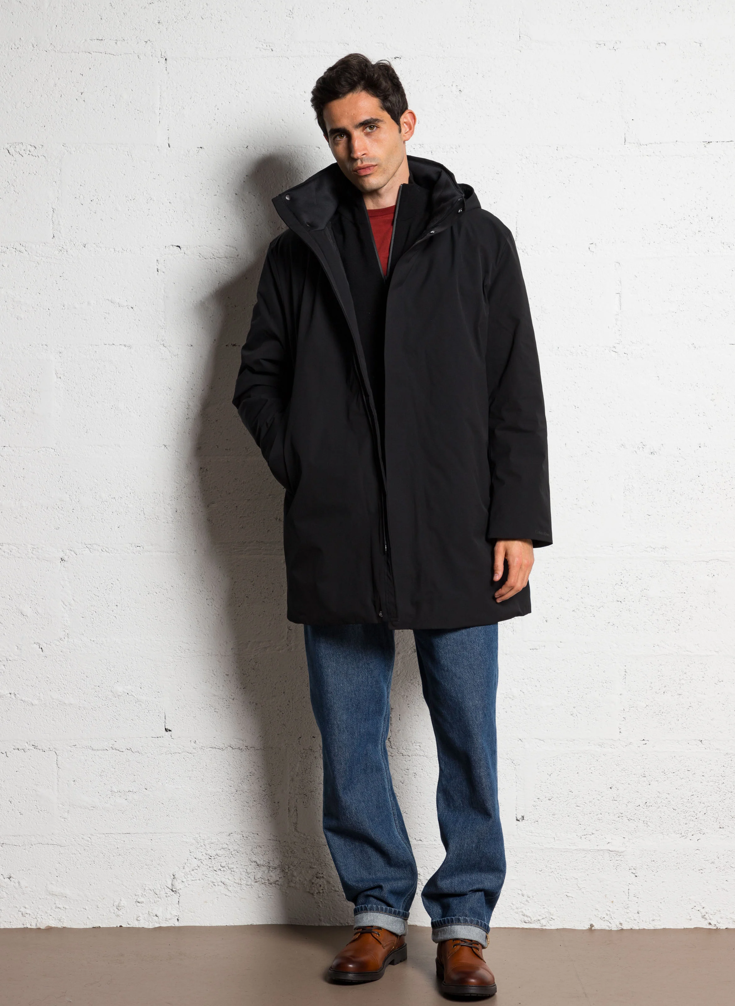 Parka regular à capuche | Gris