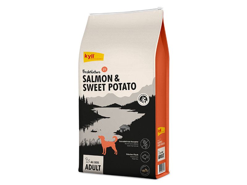 kyli Trockenfutter FreshNature Nr. 21 Salmon, 12 kg Alleinfuttermittel für ausgewachsene Hunde