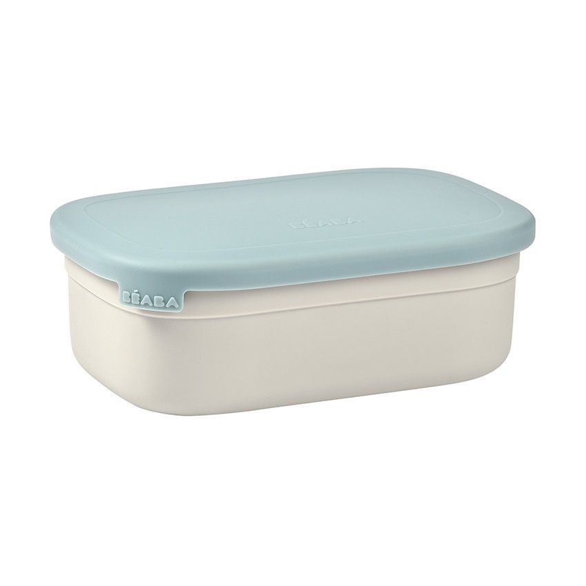 Lunchbox en inox gris velours/bleu baltique - Ecru