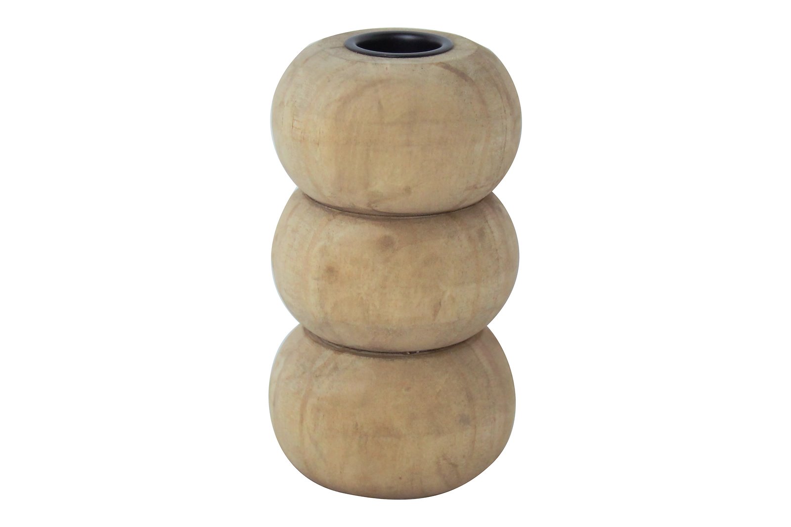 Henna lysestake I Natur tre Ø6,8 H12 cm