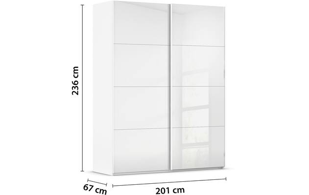 Kledingkast Finca Glans Glas