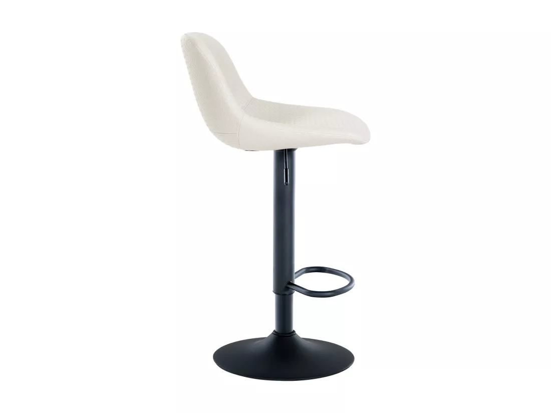 Lot de 2 Tabouret de bar - Similicuir - Crème - Loft