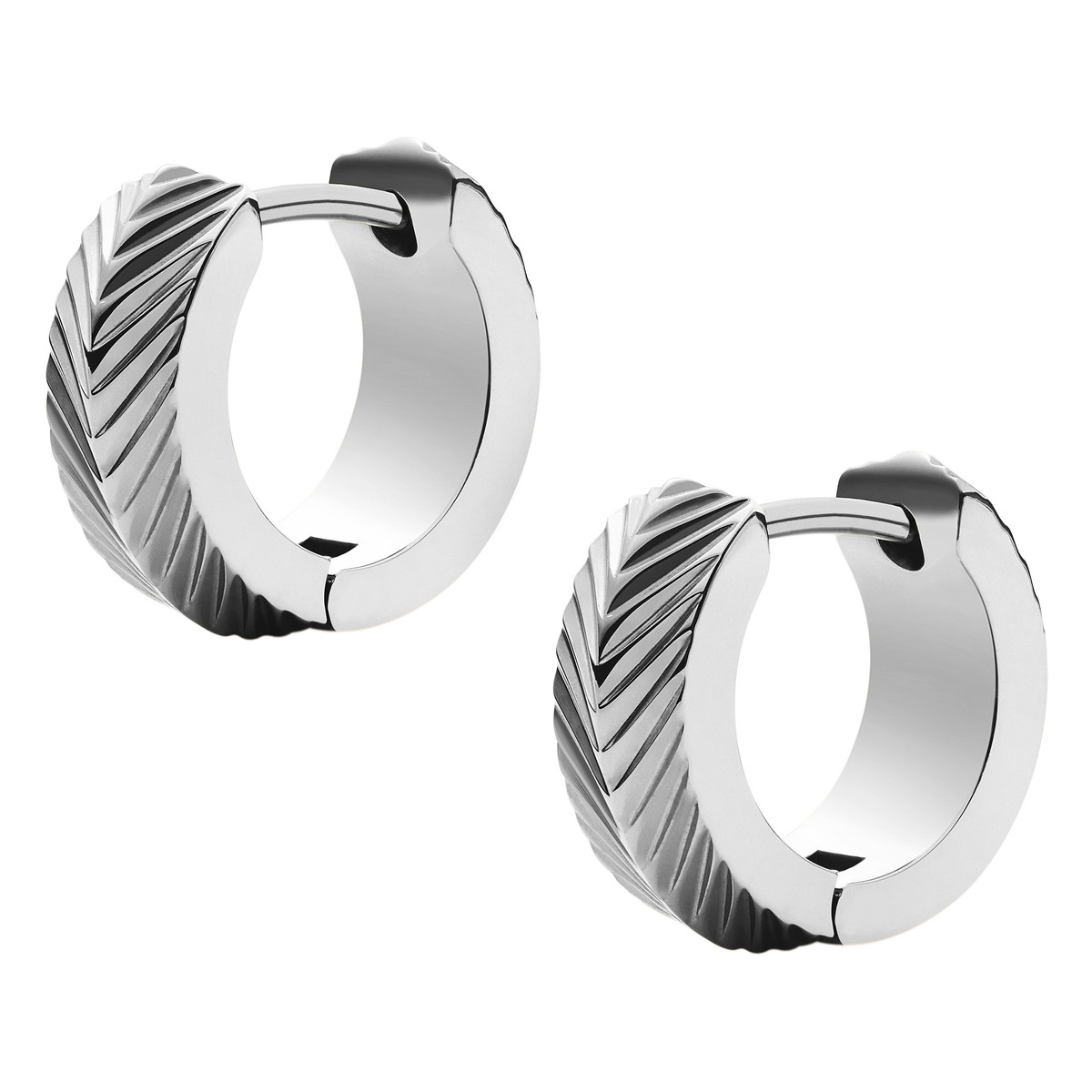 Boucles d'oreilles FOSSIL Harlow acier inoxydable.