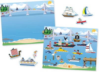 Melissa & Doug Gjenbrukbar Klistremerkebok Kjøretøy