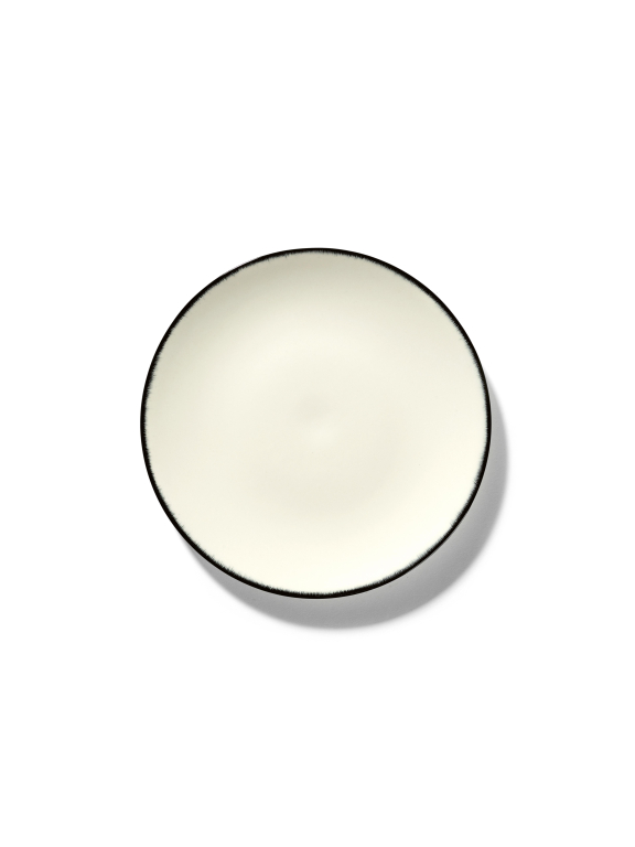 Serax Dé tableware by Ann Demeulemeester ontbijtbord Ø17,5 set van 2 White/Black 1