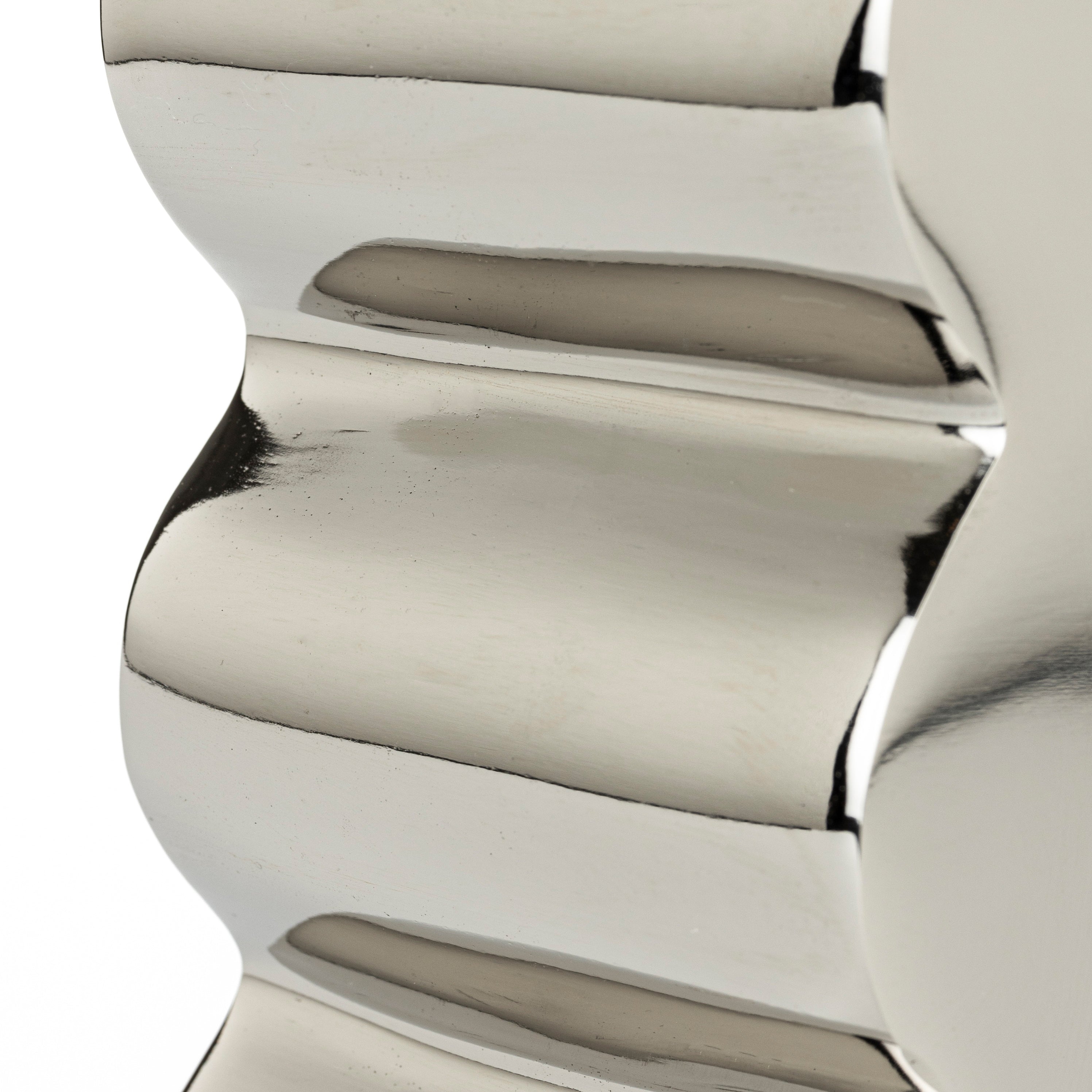 Zuiver Curves Kruk H 45 cm - Shiny Silver