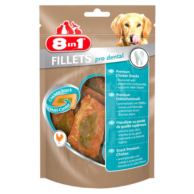 Friandises 8in1 Fillets Pro Dental, poulet S