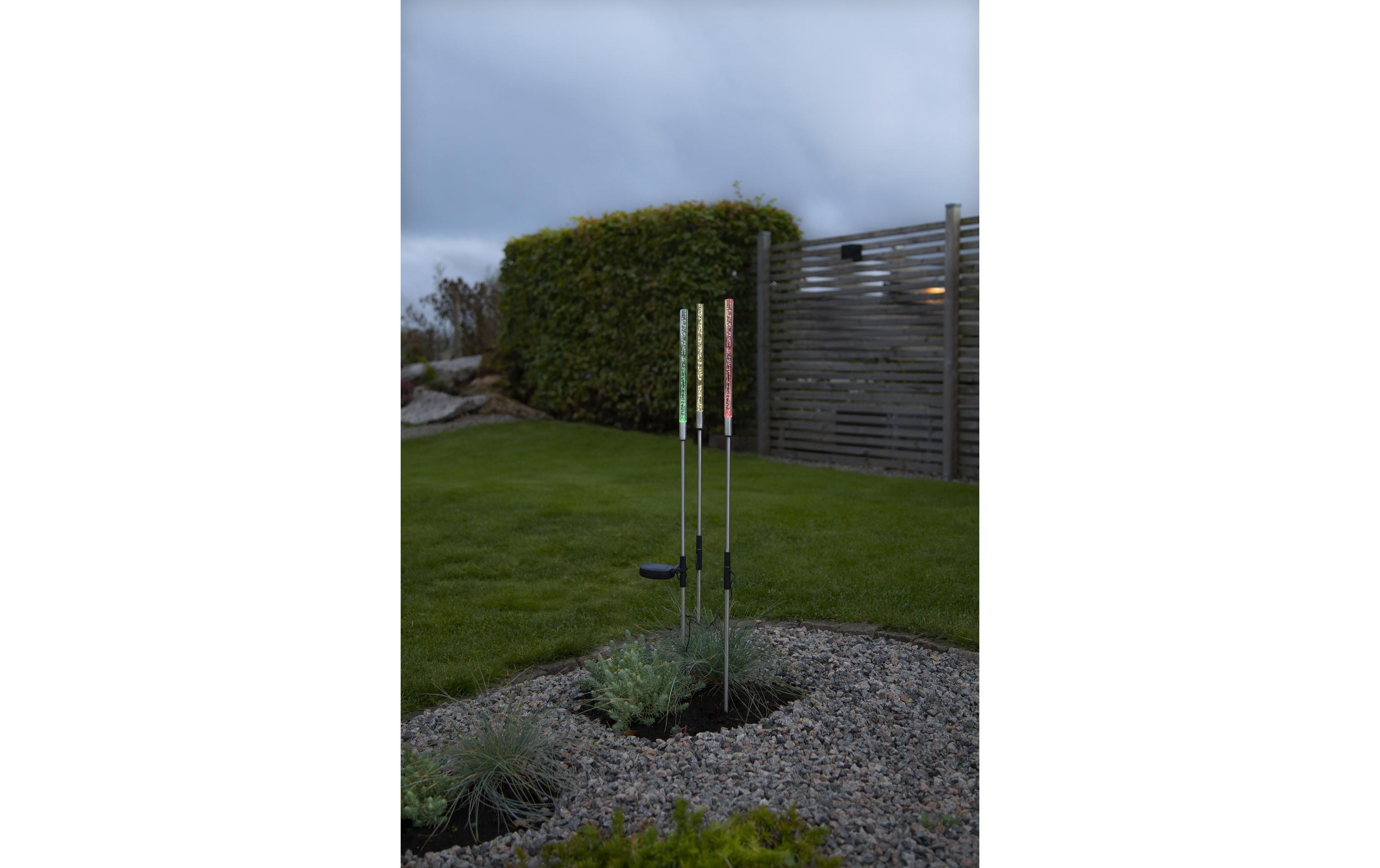 Gartenlicht Solardekoration Bubbly, Mehrfarbig, 3er SetDekoleuchte geeignet für den Aussenbereich