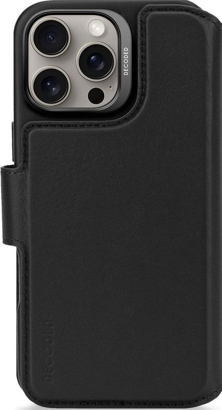 Decoded - 2 in 1 Leather Detachable Wallet - Zwart - Echt Leer