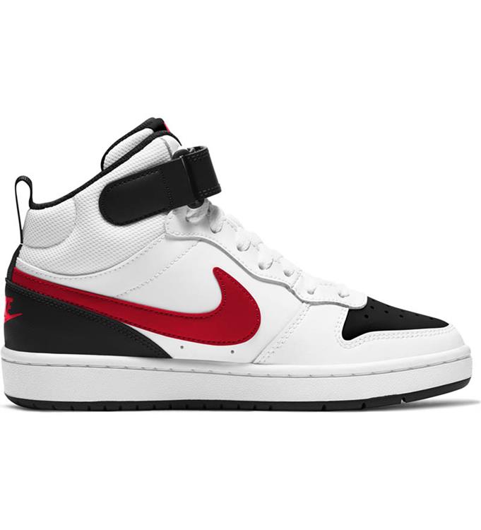 Nike Court Borough Mid 2 Big K,WHIT WHITE-UNIVERSITY-RED-BLACK