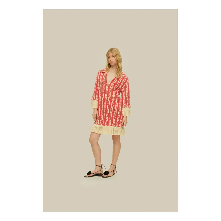 OAS Robe Scribble Aya Net | Rouge