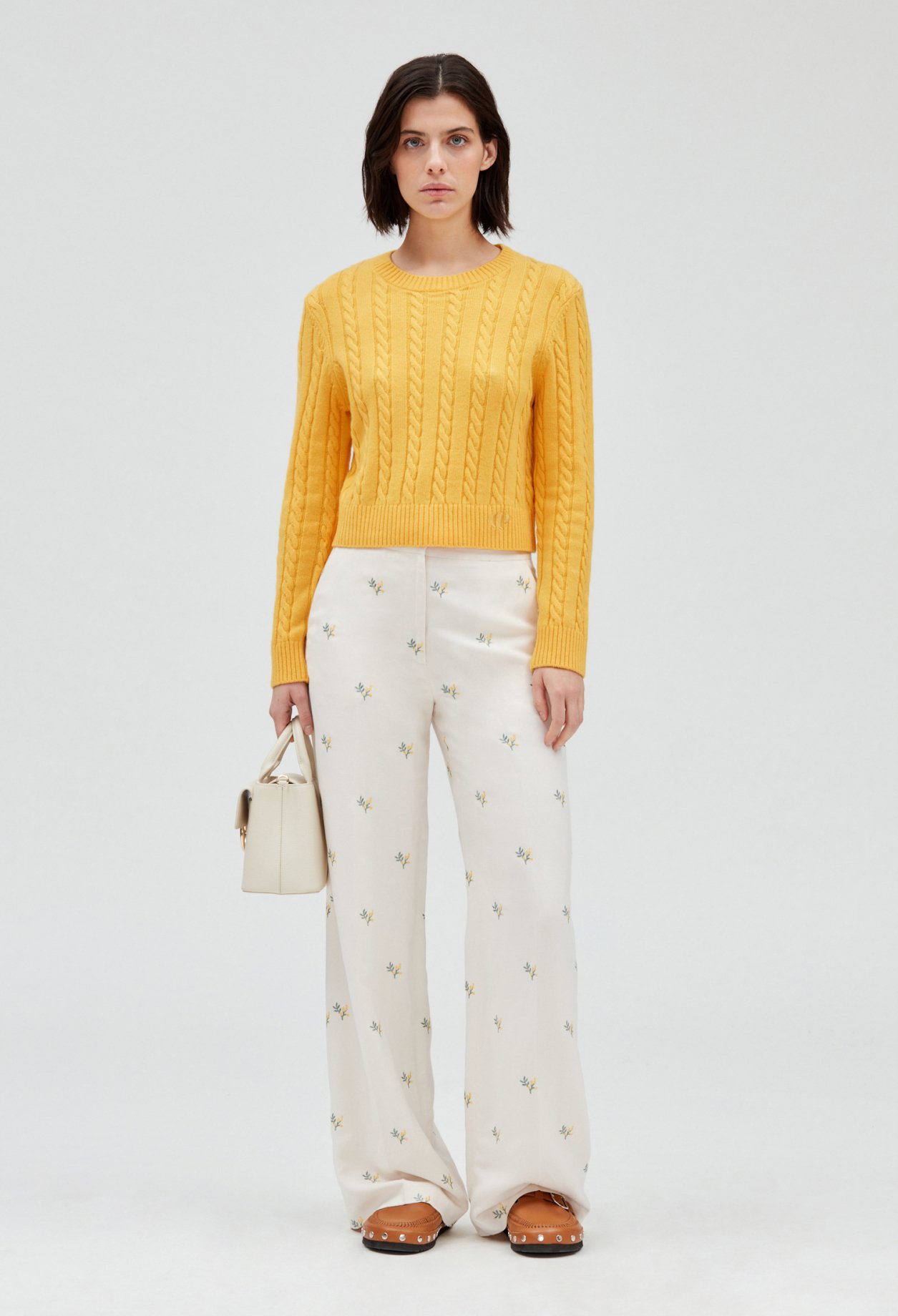 Pantalon broderie mimosa