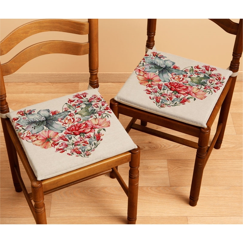 Galettes de chaises gobelin : Lot de 2 ou 4