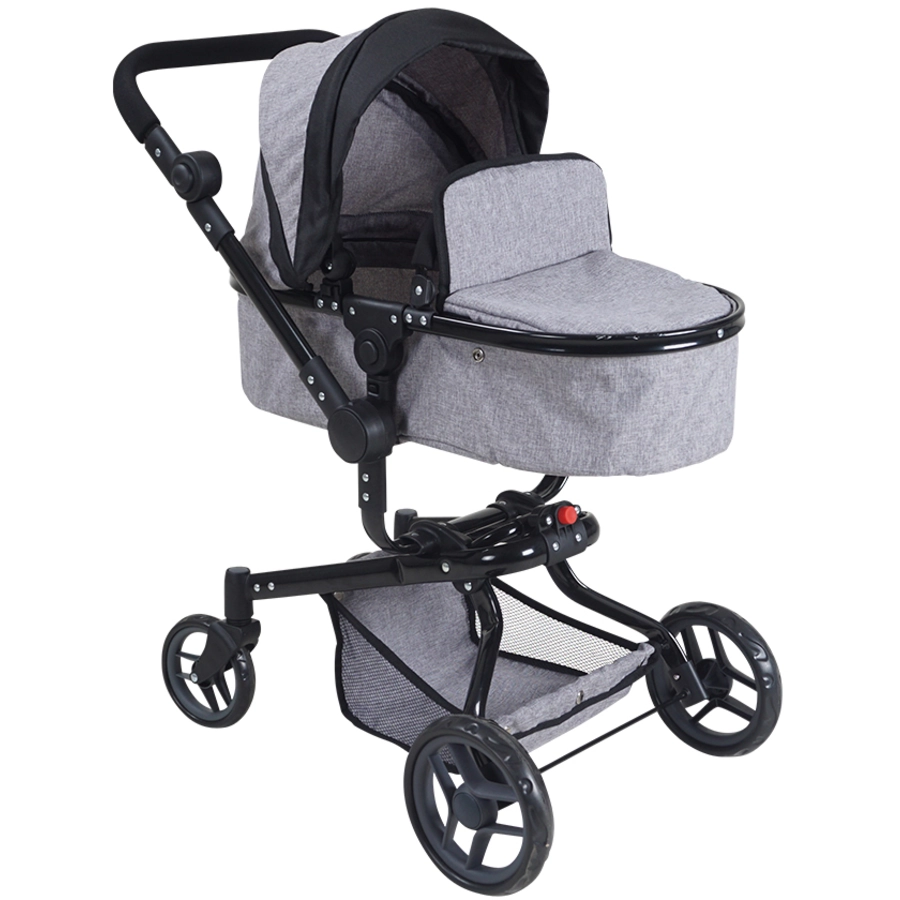 knorr toys® Puppenwagen Boonk - stone black grau