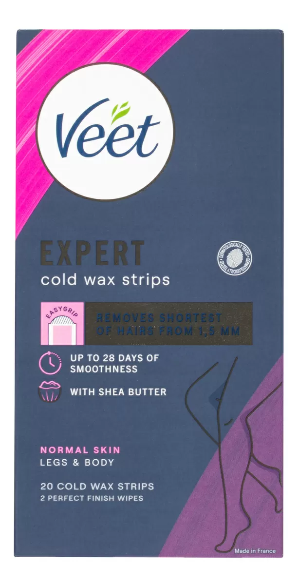 Veet Easy Gel Wax Strips Til Krop & Ben - 20 stk.