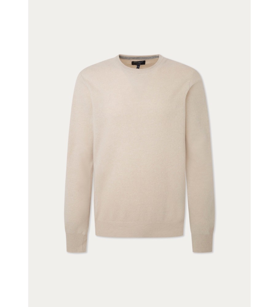 Hackett Jersey Merino Cash Mix branco