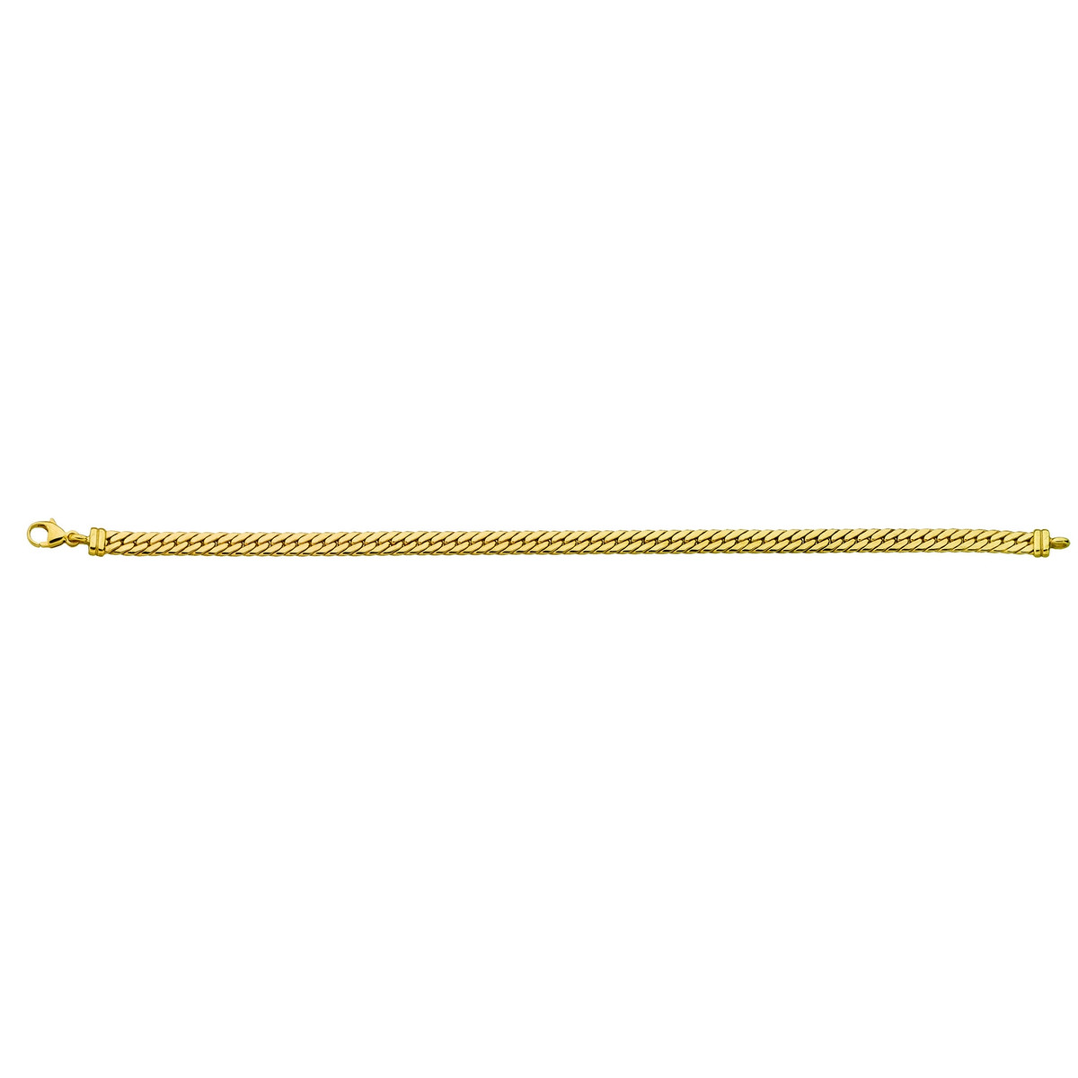 Bracelet or jaune 9 carats maille anglaise