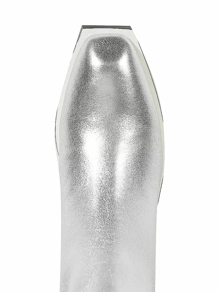 MSGM Lederstiefel silber