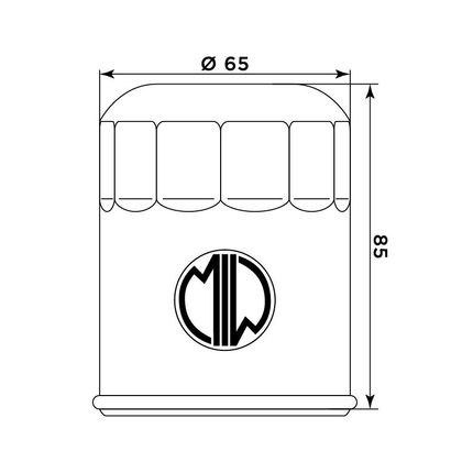 Filtre à huile Meiwa 268148 Type origine